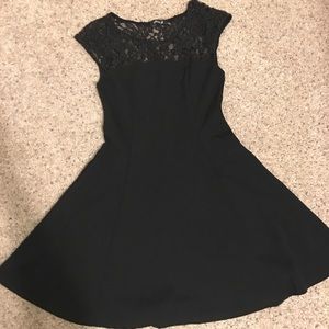 Little black dress with floral lace